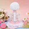 Winter Onederland 1st Birthday Hat - Pink Snowflake First Birthday Cone Hat, Winter Wonderland Party Supplies Decor for Girl, Snowflake Photo Props
