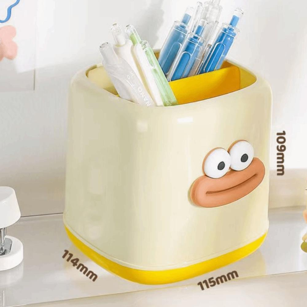 Plastic Student Pen Holder Interesting Stationery Organizer Pencil Storage Box  Home Office Decor