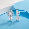 Crystal Snowflake Pearl Earrings: Exquisite Autumn/Winter Luxury, Versatile Women's Jewelry