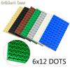 10 STUKS 6X12 Stippen Basisplaat Klassiek MOC DIY Stad Figuren Bouwstenen Bakstenen Onderdelen Compatibel met 3028 Kinderspeelgoed Cadeau