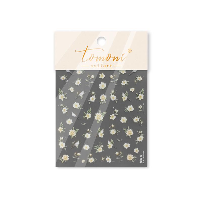 

Наклейки для ногтей Tomoni Thin & Tough Retro - Набор ассорти: Мобильные, Канцелярские товары, Дизайны с птицами и цветами.