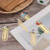 School Supplies Gold-plated Metal Book Folder Bookmark Label Cute Cats
