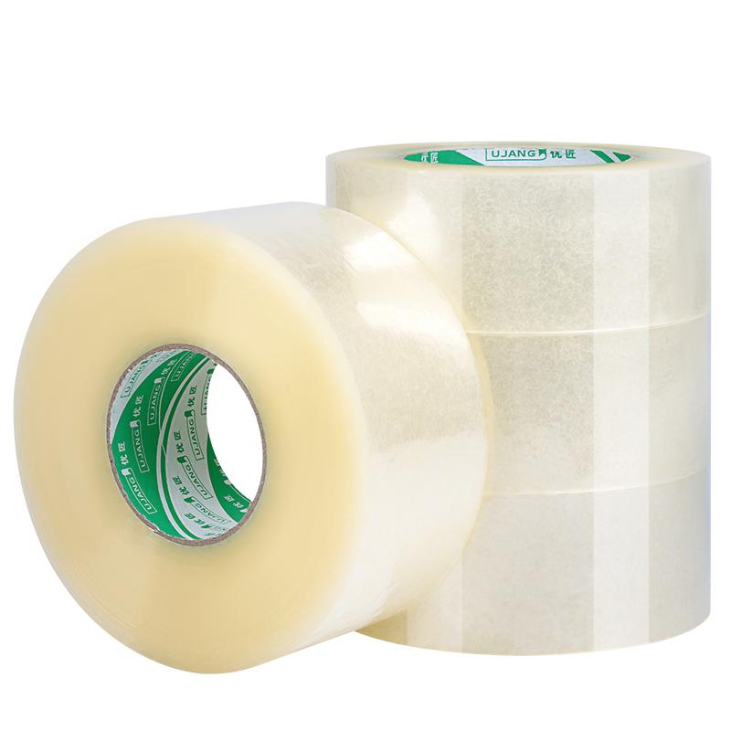 Premium Cinta De Embalaje BOPP Single Sided Adhesive Tape Custom Logo Option Jumbo Roll Packing Tape for Carton Sealing (transparent,145m&50 mm)