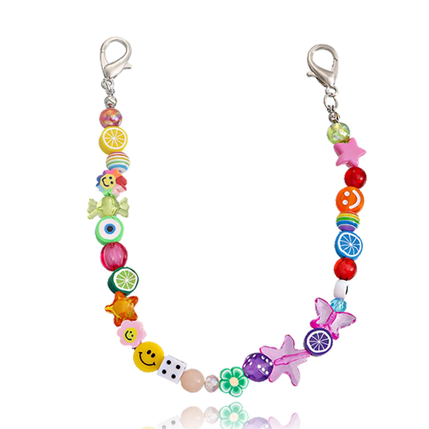 

Pastoral contrast color mix and match multi-element fruit shoe chain accessories simple versatile shoe chain
