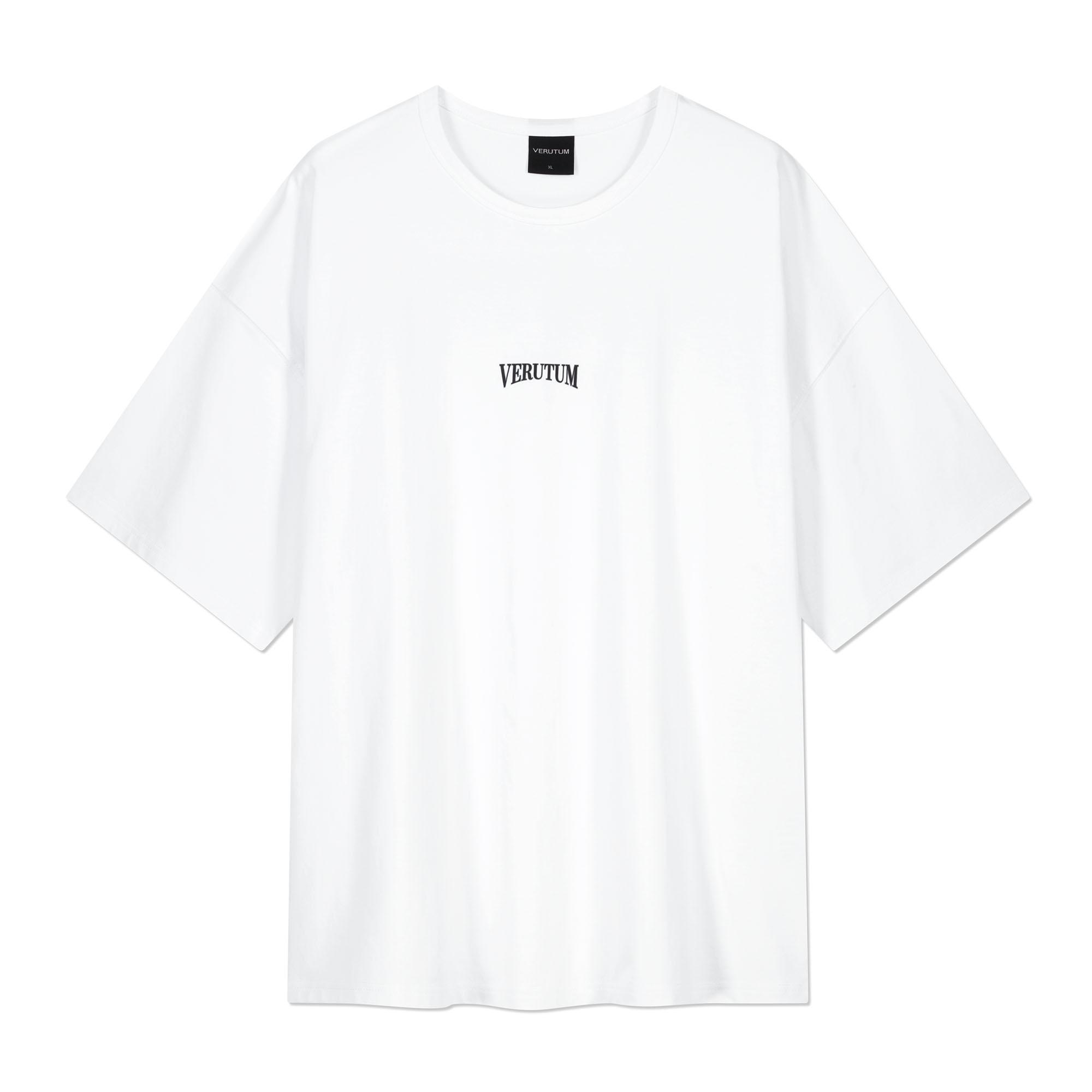 Verutum Serif Arch Logo Short Sleeve T-Shirt White Xl