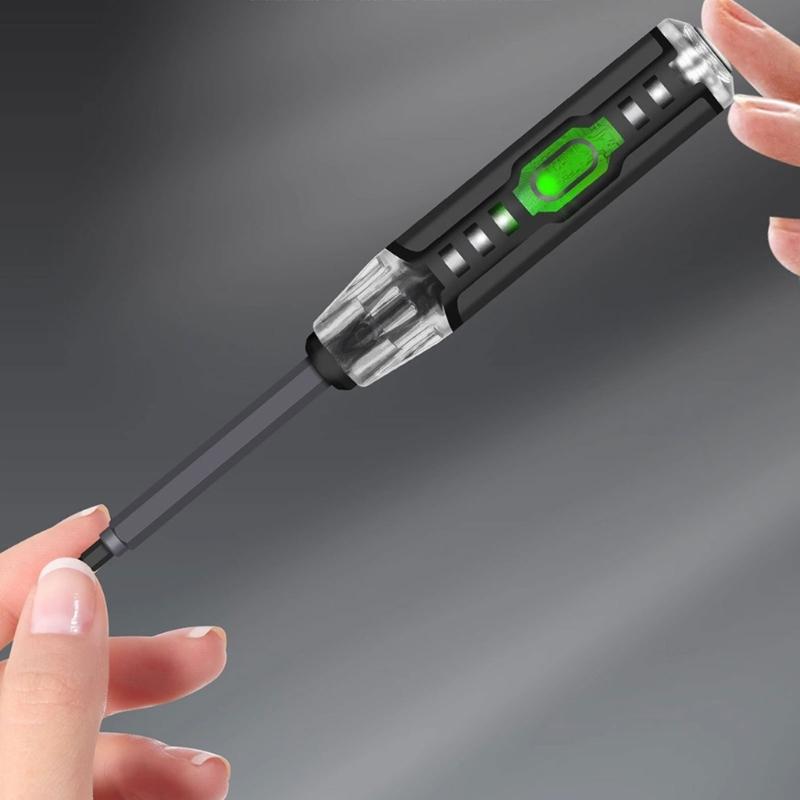 2 in 1 Voltage Tester Current Detector Screwdriver High Torque Magnetic Bit Nonslip Handle for Home and Professional Use