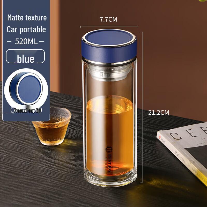 Fuguang Shixi Double-Layer Glass Tea Infuser Cup