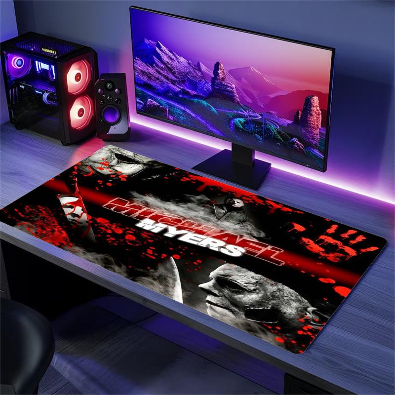 Horror Halloween Color Mouse Pad Large Gaming Table Cushion Non-slip Laptop Tablet Big Mousepad XXL Mat Mini PC Playmat With Lock edge