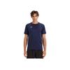 Under Armour Casual Solid Color Sports Jersey Knit Crew Neck Breathable Short Sleeve T-Shirt 2-Pack Unisex Tops Black Navy 21500525-001+21500525-409