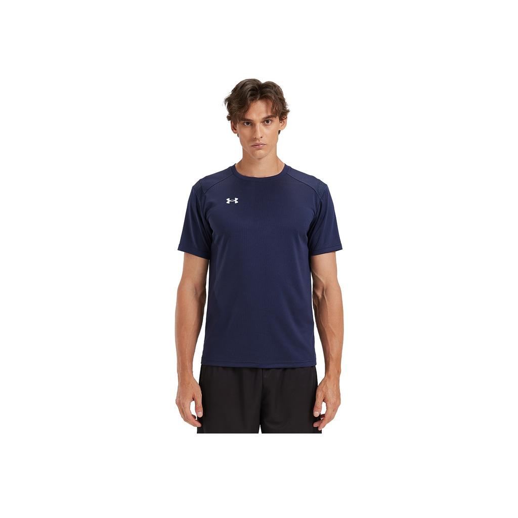 Under Armour Casual Solid Color Sports Jersey Knit Crew Neck Breathable Short Sleeve T-Shirt 2-Pack Unisex Tops Black Navy 21500525-001+21500525-409