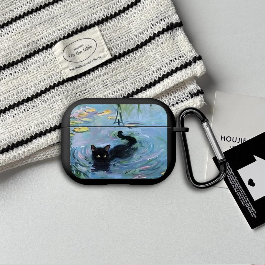 Earphone Cases Cover Case For Airpods 3 2 Pro3 Pro2 Pro 1 4 Black Cat