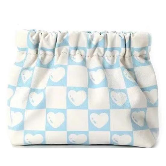 Lippenstifttasche Wasserdicht Blumendruck Metallfederöffnung Automatischer Verschluss Tragbar Leicht Pendeln Reisen Make-up-Tasche Aufbewahrung für Kopfhörer Schlüssel