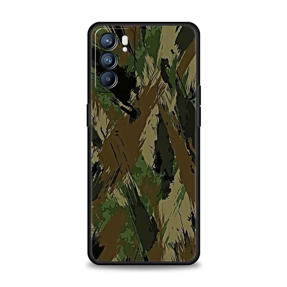 Case For Oppo Reno13 Reno12 Reno11 F Reno10 Pro A54 A53 A95 A76 A57 A98 A80 A79 5G A78 4G Cover Camouflage Camo Military Army