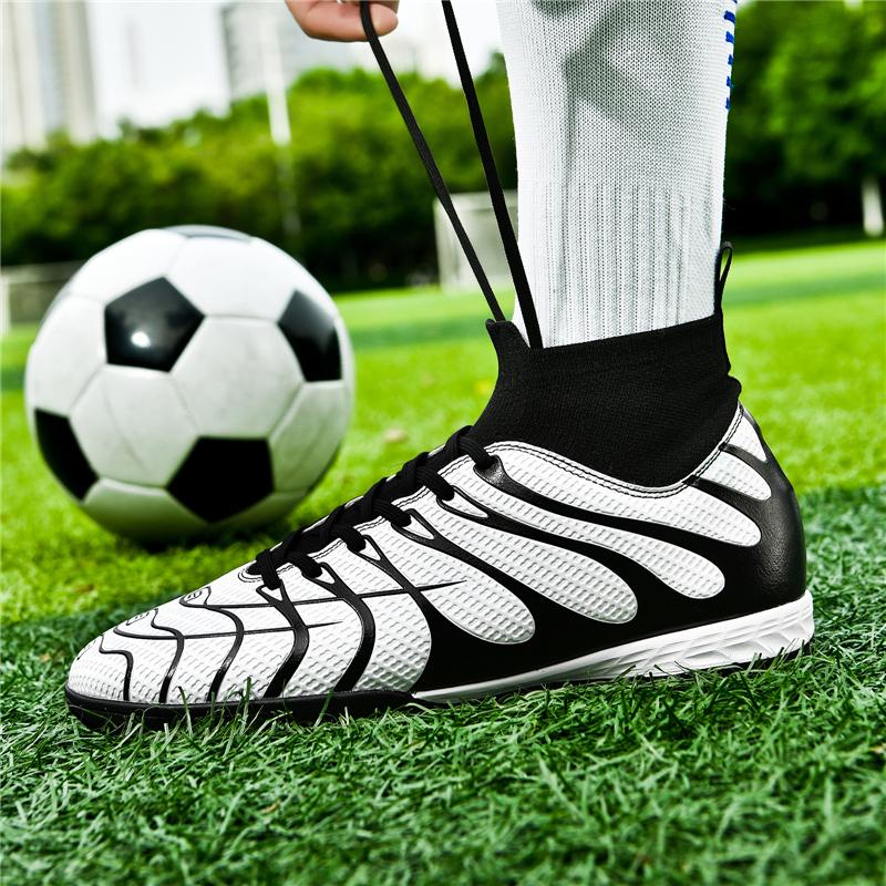 Herre Fotballsko Stor Størrelse Ultralette Fotballsko Gutter Sneakers Sklisikre AG/TF Fotballsko Ankelstøvler Unisex