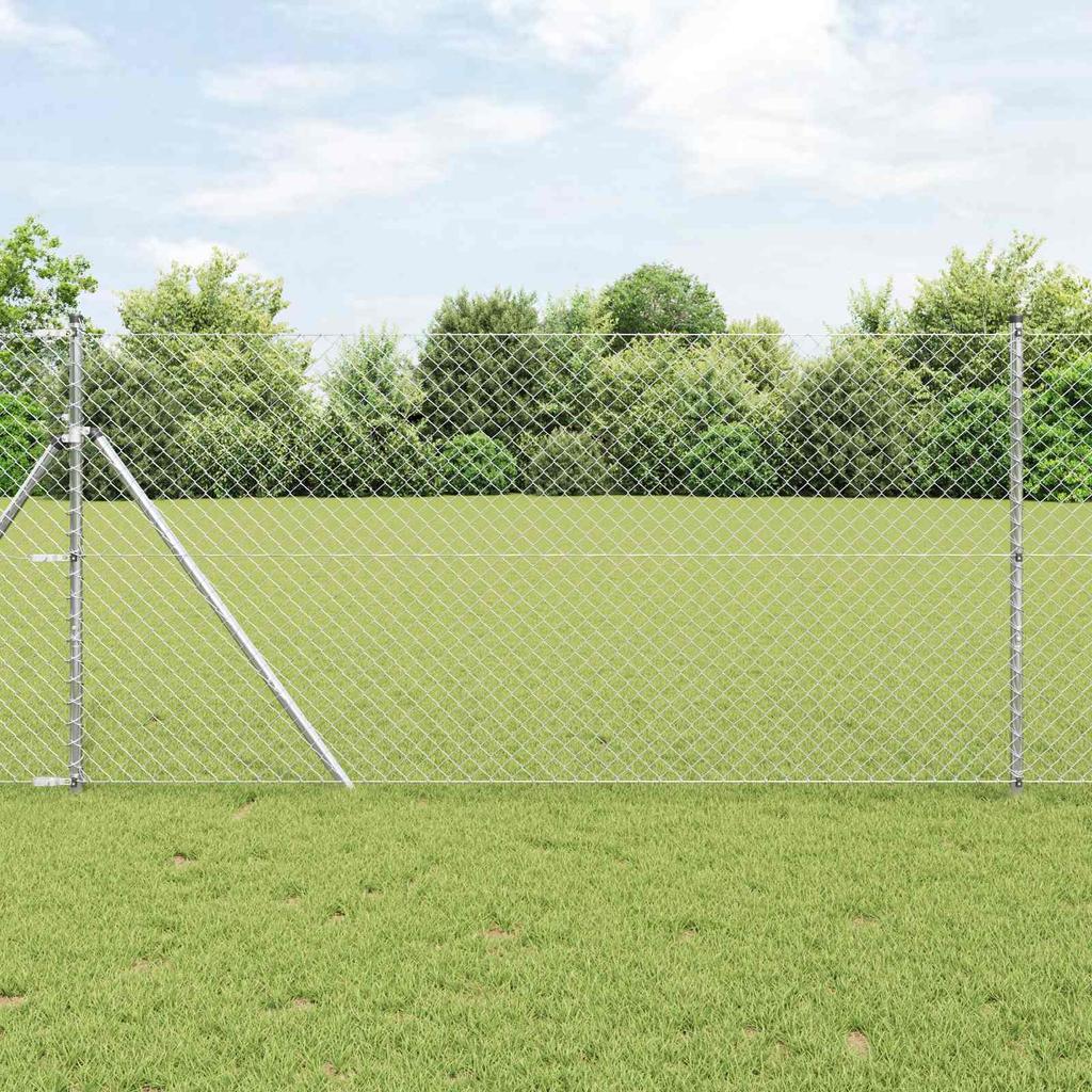 Chain Link Fence Silver