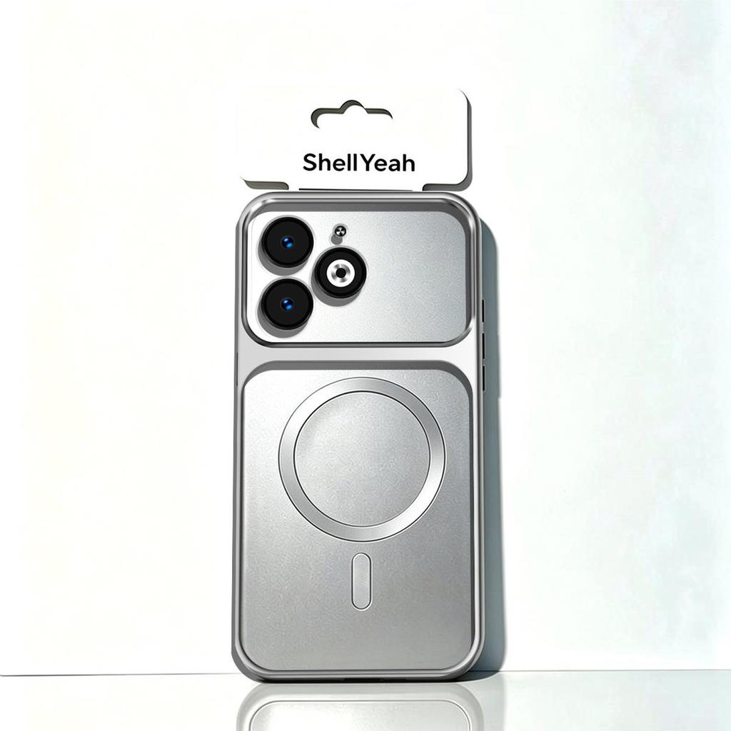 Cyberpunk Magnetic CD Texture Ring Case for TECNO SPARK GO 2024 20 20C 10 Pro POP8 infinix HOT40i SMART HD PRO Plus itel A50 Metallic Sheen Cover