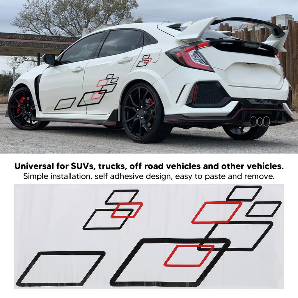 100x38cm Car Body Side Sticker PVC Decals   Sport Styling Decoration Auto Truck Racing Accessories