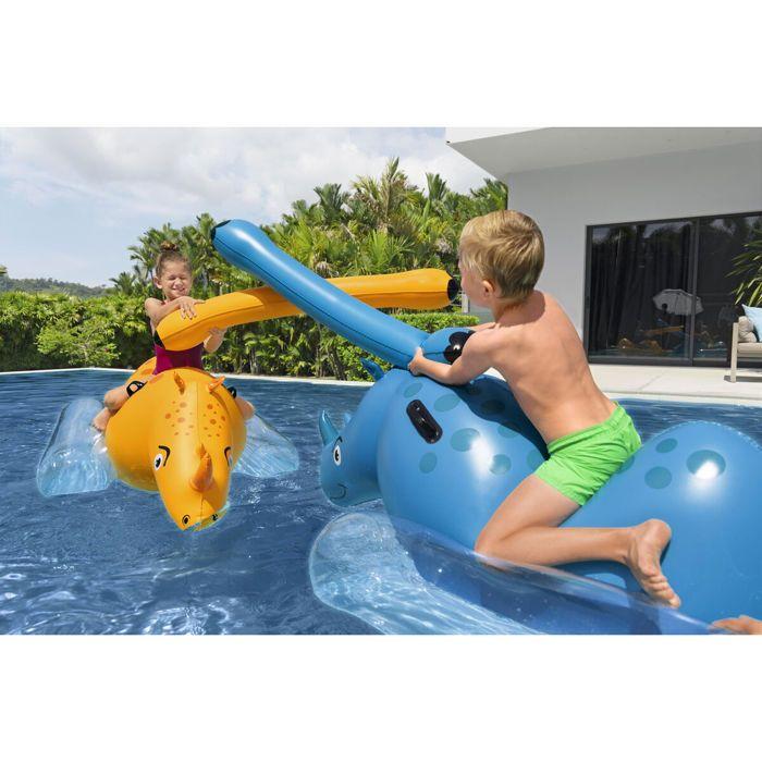 Inflatable Pool Game - Rhino Rumble (BESTWAY BEY41522) - Inflatable Ride-On Ring - Handles &; Inflatable Boats - From 3 Years