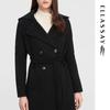 ELLASSAY Women's Wool Cashmere Double-breasted Long Coat