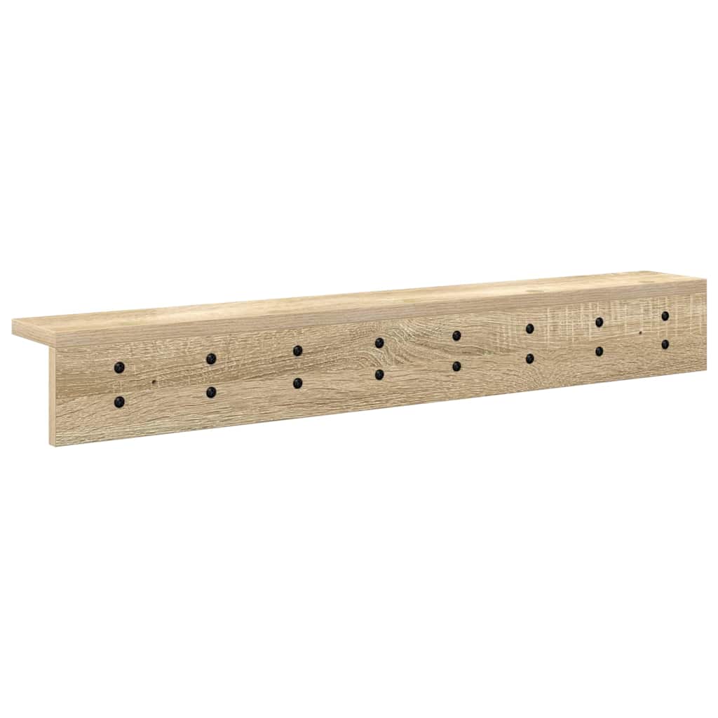 Wall Mounted Nightstand Sonoma Oak 80 X 10.5 X 10.5 Cm