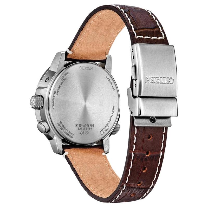 Citizen Eco-Drive Series 200 Meters Waterproof Date Display Solar Quartz Leather Strap 42mm Men's Watch Brown Dial CB0248-01X
