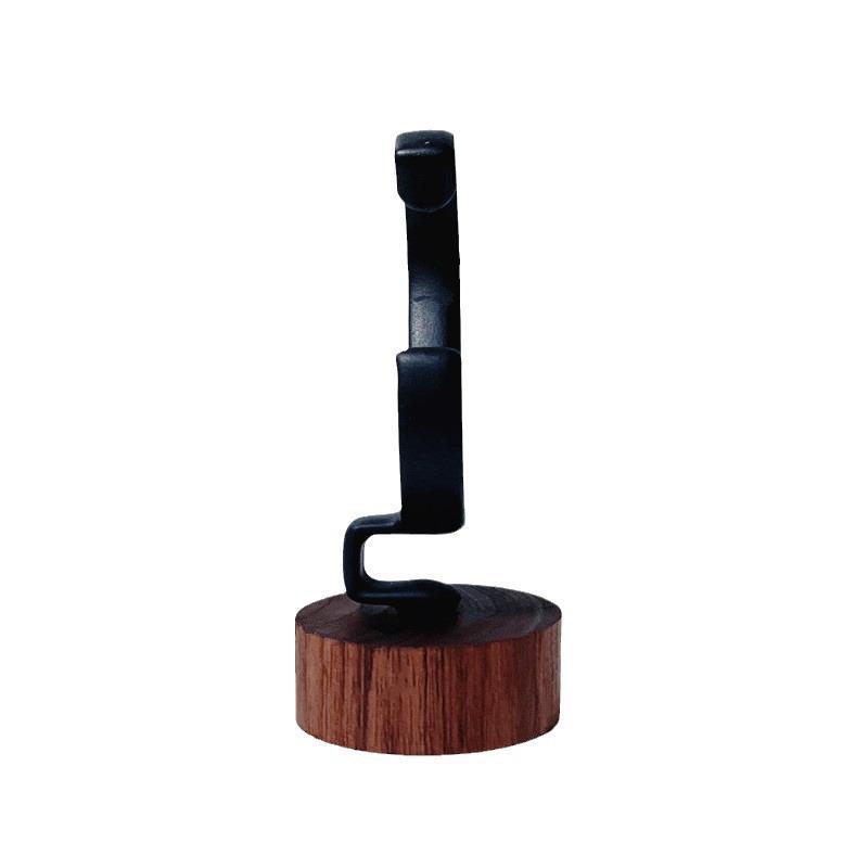 Wooden C-Shaped Watch Holder Single Slot Jewelry Bracelet Organizer Display Stand for Personal Use 1Pcs