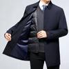 Nuova giacca leggera in piuma autunnale e invernale, giacca a vento corta in piuma, giacca invernale business casual da uomo di mezza età