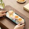 Shangqi Peony Instant Dry Absorbent Metal Tea Tray