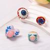 Round Heart Zinc Zinc Alloy Flower Open Ring Crescent Shape Adjustable Ring Elegant Drip Oil Ring Date Night