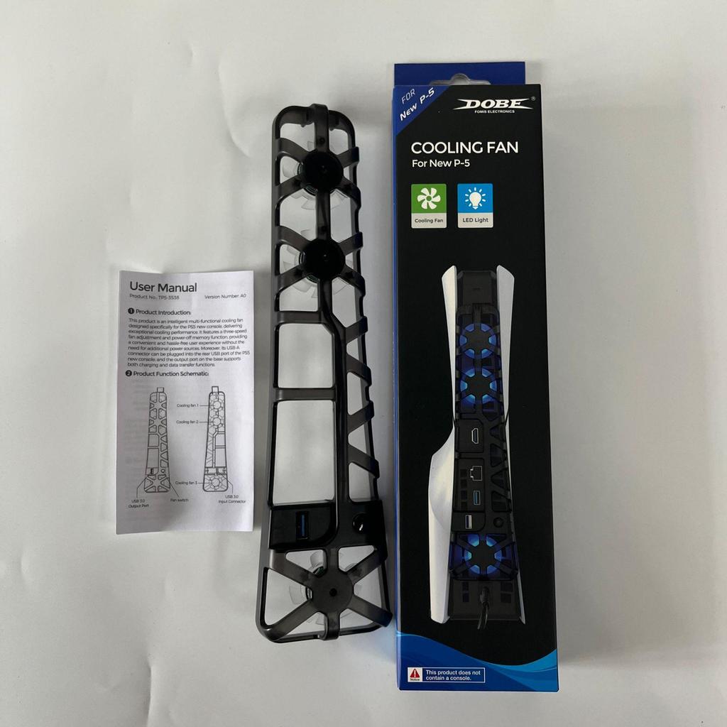 PS5 Slim Console Cooling Fan with Blue Rear Light (TP5-3538)