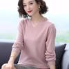 V-neck Knitted Top Women's Autumn Winter Fashion New Long Sleeve Knittwear Loose Solid Color Bottoming Sweater S-4XL
