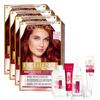 L'Oréal Paris Excellence Cream Hair Dye, No. 6.54 Copper Brown, 4 Pcs.