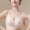 Lingerie Women's Gathering Bra Anti-sagging Breast Retraction No Underwire Bra Adjustable Lace Bra Push Up Bra