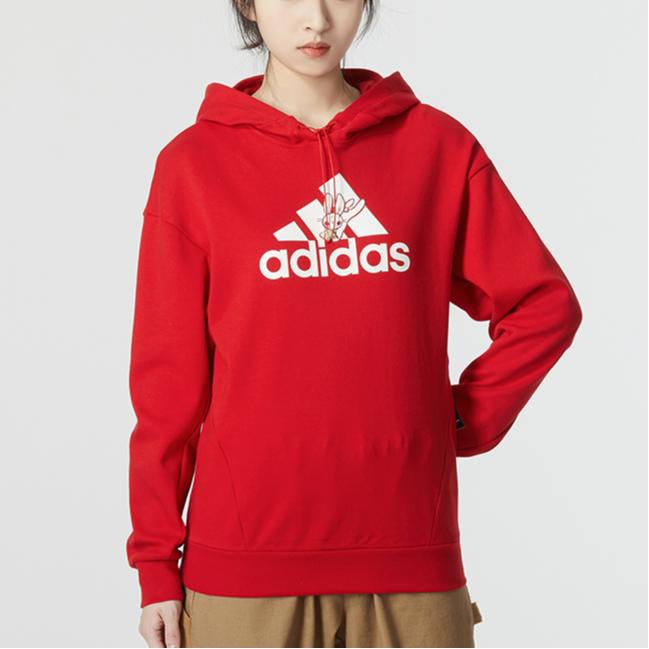 adidas Sweatshirts Women's Red Hooded Moderate Regular HZ2993