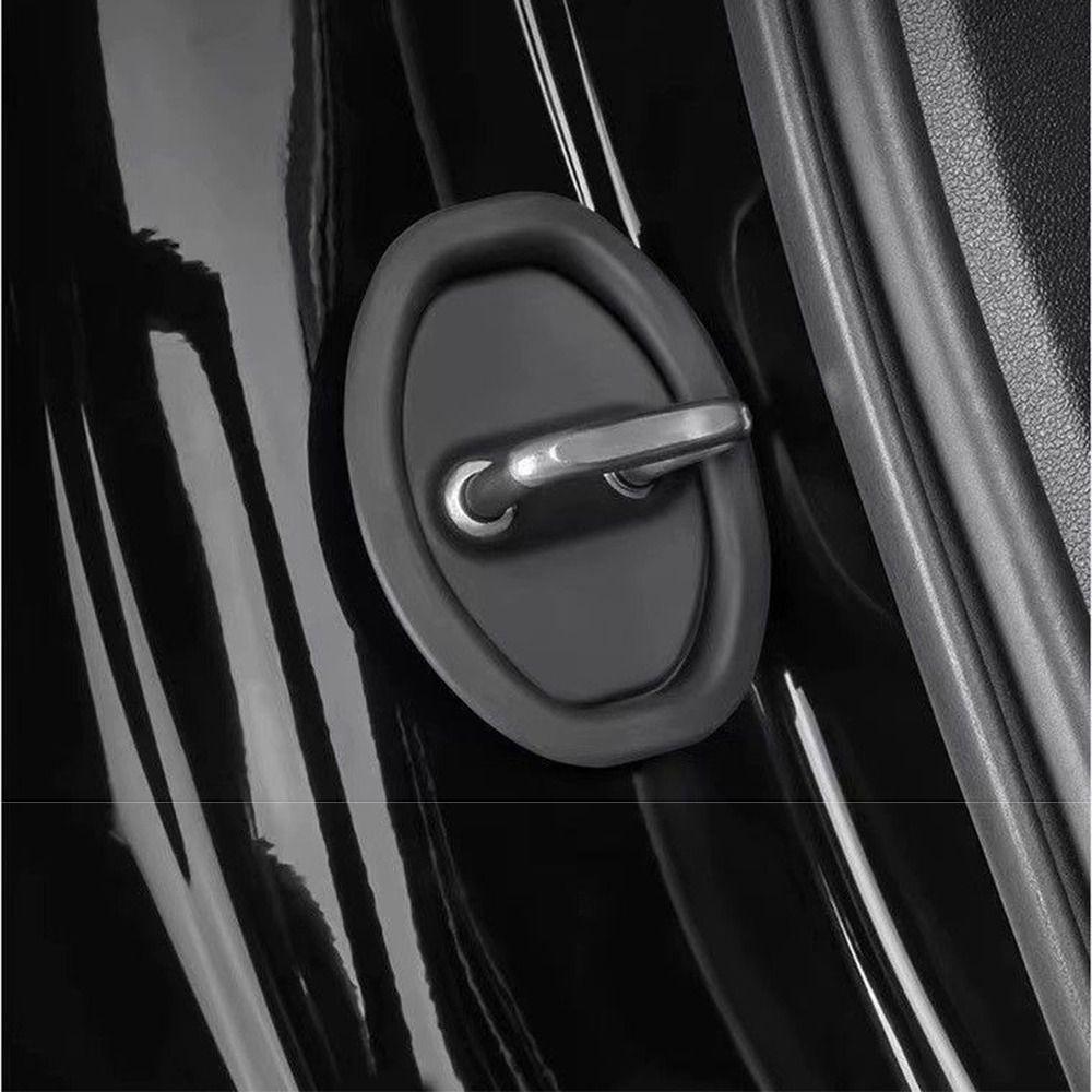 4Pcs Universal Fit Car Door Lock Pad Elastic Door Lock Protective Cushion  All Vehicles