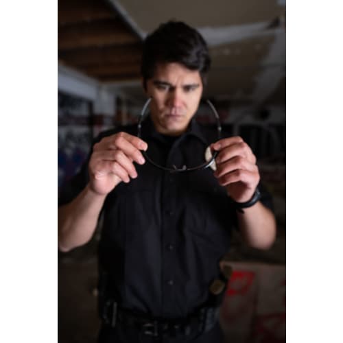 Smith & Wesson M&P Harrier Half-Frame Interchangeable Shooting Glasses with Impact-Resistant and Anti-Fog Lenses for Shooting, Outdoor Use