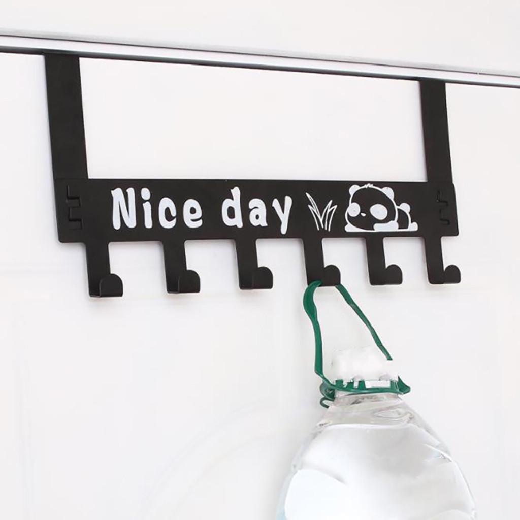 Creative Wrought Iron Door Hook No T race Punching Storage Rack