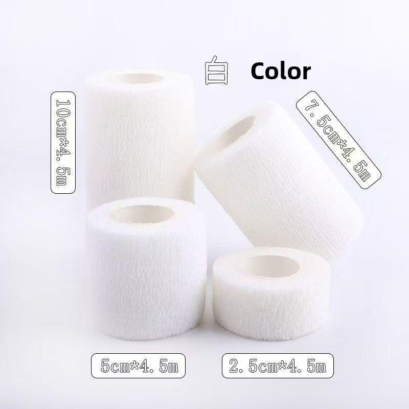 

1 шт. Самоклеючий еластичний бинт Нетканий спортивний бандаж для зап ясть, пальців, ліктів, колін та іншого Ідеально підходить для баскетболу та фітнесу 5cm*4.5m білий