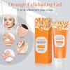 QONETIC Orange Enzyme Exfoliating Gel for Face & Body | Vitamin C Deep Cleansing Scrub | Dead Skin Remover | Brightening & Pore Cleansing Gel | F