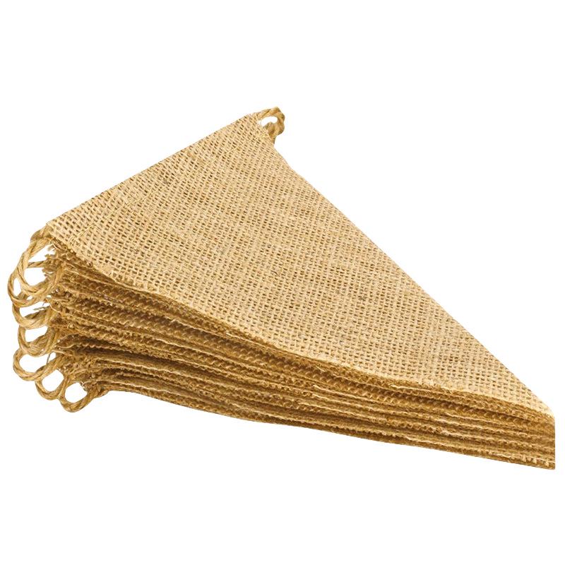 6-Color Triangle Pennant Banner: Imitation Linen for Graduation and Weddings