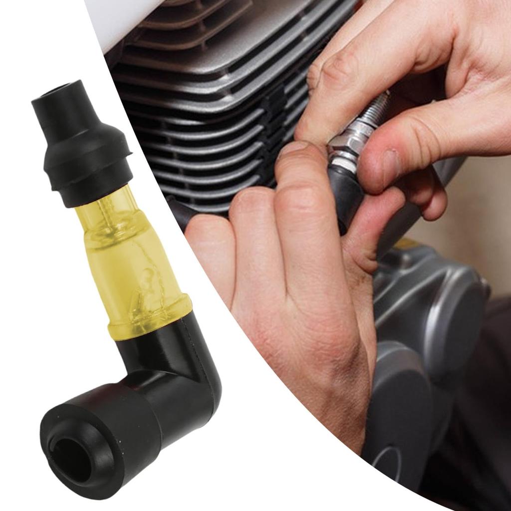 90 Degree Flashing Spark Plug Cap, Flashing Spark Plug Resistor | Universal Motorcycle Accessories