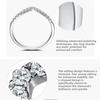 Electroplated Zircon Ring, Micro-set Diamond V-row Diamond Wedding Ring Set, Ring Jewelry.