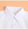 Boys' Blue Short-Sleeve School Uniform Shirt - Thin, Pure Cotton Summer Formal Wear for Middle & Big Kids