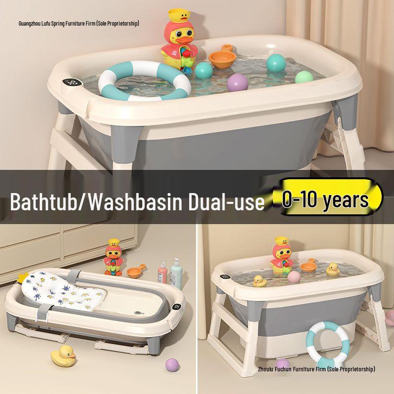 Baby Bathtub Foldable Soaking Tub for Kids