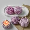 DIY Crafts and Handmade Soap Making Mold Flexible Flower Shape Candle Silicone Molds For DIY Crafts And Home Decoration