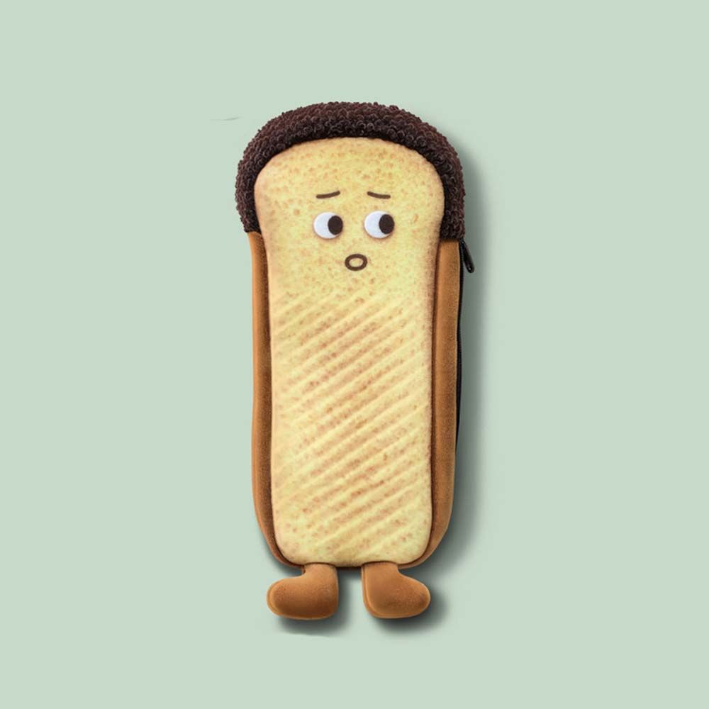 

Чехол Сумка для хранения ручек Косметичка Пенал для канцелярских принадлежностей студента Пеналы-тосты Сумка для карандашей в виде хлеба