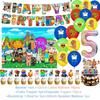 Steal N Catch The Brainrot Birthday Party Decorations Number Balloon Cake Topper Popular Game Background Party Supplies Kid Gift