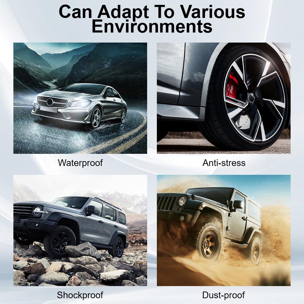 Tyre Pressure Solar Power 2025 Auto Security Alarm Digital LCD Display Car TPMS Tyre Pressure Monitoring System External Sensor