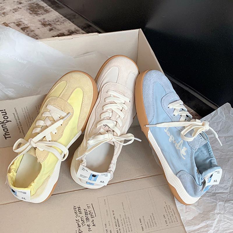 Grape mother same style couple versatile platform sports shoes women's versatile round head breathable German training shoes casual dad shoes tide