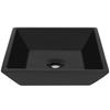 VidaXL Lavabo Céramique Carré Noir 41,5x41,5x12 cm Vasque Évier Salle de Bain 142739